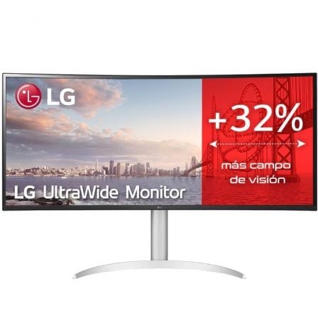 Monitor Profesional Ultrapanorámico LG UltraWide 34WQ650-W 34'/ WFHD/ Multimedia/ Regulable en altura/ Plata y Blanco